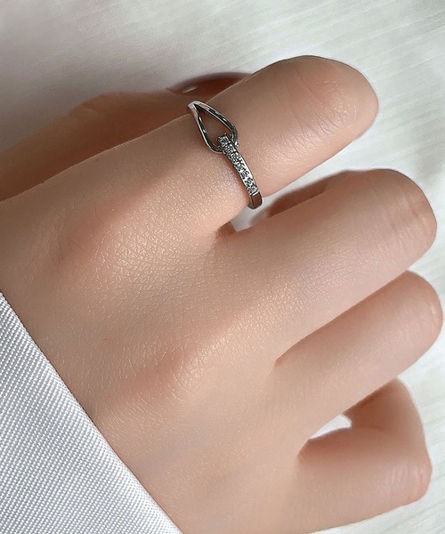 ABBEY MARKET（アビーマーケット）の「金属アレルギー対応 サージカルステンレス ニッケルフリー シンプルリング ステンレスリング K18GP 18金コーティング キュービックジルコニア（リング・レディース・シルバー/ゴールド・9号/11号/14号/16号/18号/21号）」の2枚目の写真