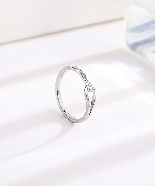 ABBEY MARKET（アビーマーケット）の「金属アレルギー対応 サージカルステンレス ニッケルフリー シンプルリング ステンレスリング K18GP 18金コーティング キュービックジルコニア（リング・レディース・シルバー/ゴールド・9号/11号/14号/16号/18号/21号）」の8枚目の写真