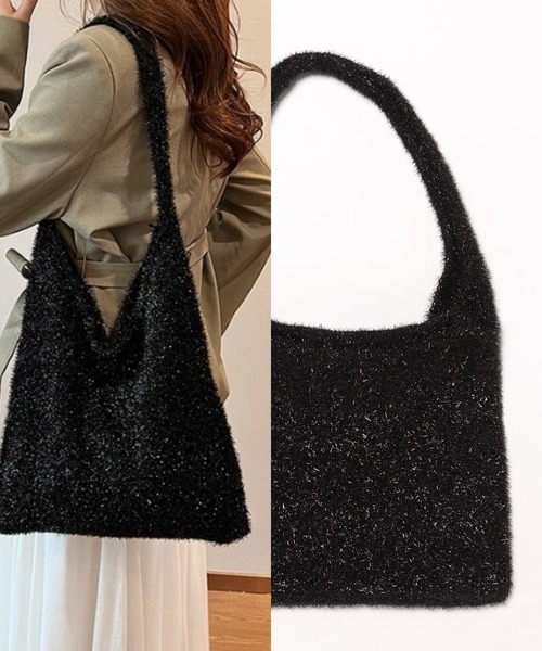L LABEL(エルラベル)の「ラメシャギートートバッグ(トートバッグ・レディース・ピンク/ゴールド/ブラック/シルバー・FREE)」の2枚目の写真