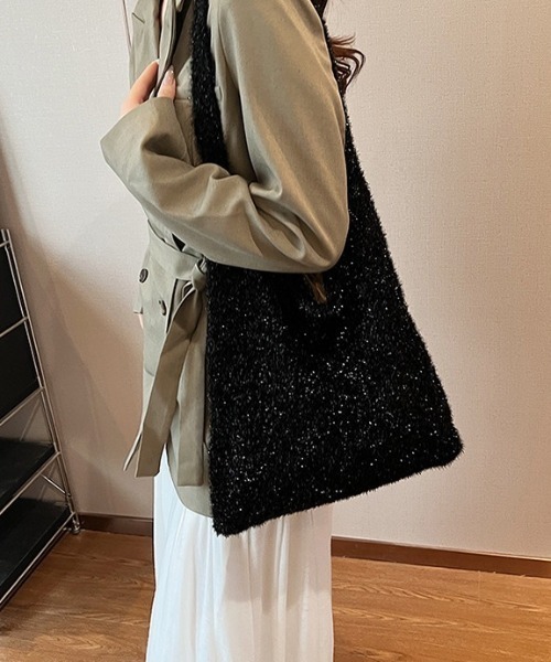 L LABEL(エルラベル)の「ラメシャギートートバッグ(トートバッグ・レディース・ピンク/ゴールド/ブラック/シルバー・FREE)」の18枚目の写真