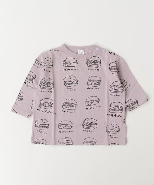 nicohrat(ニコフラート)の「nicohrat/ニコフラート いろいろバーガーロングTシャツ(Tシャツ/カットソー・キッズ・ラベンダー/ベージュ系その他6/ブラック・110cm/100cm/120cm/130cm/140cm/90cm)」の22枚目の写真