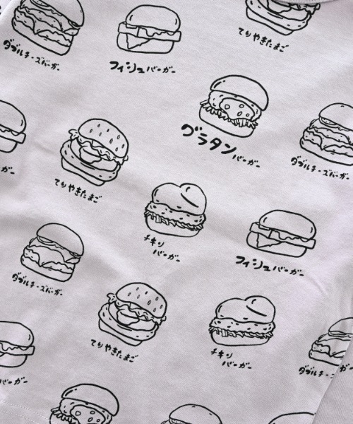 nicohrat(ニコフラート)の「nicohrat/ニコフラート いろいろバーガーロングTシャツ(Tシャツ/カットソー・キッズ・ラベンダー/ベージュ系その他6/ブラック・110cm/100cm/120cm/130cm/140cm/90cm)」の18枚目の写真