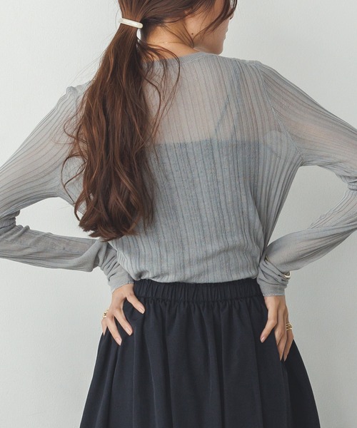 セール】【WEB限定/別注】ランダムリブ シアートップス（ニット