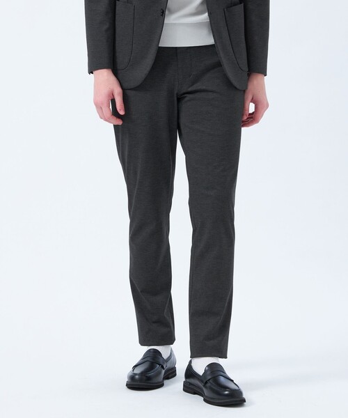 MACKINTOSH PHILOSOPHY（ﾏｯｷﾝﾄｯｼｭ ﾌｨﾛｿﾌｨｰ）の「テーラードジャージー パンツ チドリ/バーズアイ（その他パンツ・メンズ・ネイビー/チャコールグレー・38/40/42/44）」の2枚目の写真