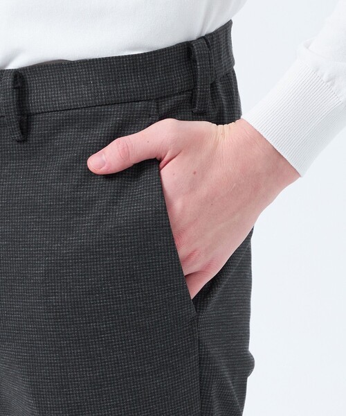 MACKINTOSH PHILOSOPHY（ﾏｯｷﾝﾄｯｼｭ ﾌｨﾛｿﾌｨｰ）の「テーラードジャージー パンツ チドリ/バーズアイ（その他パンツ・メンズ・ネイビー/チャコールグレー・38/40/42/44）」の9枚目の写真