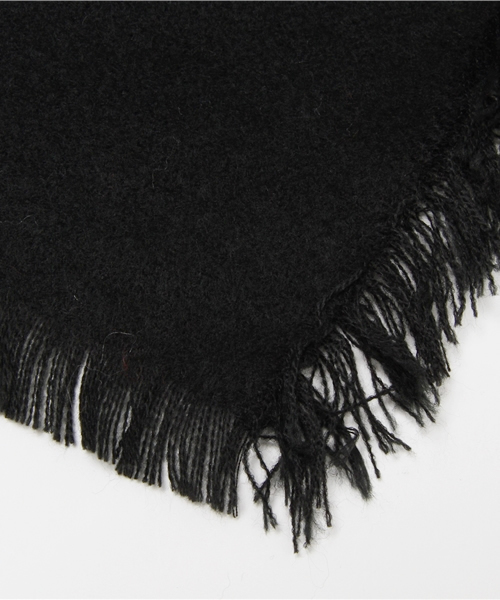 RAGEBLUE（レイジブルー）の「フリンジショールマフラー/570457（マフラー・メンズ・ブラック/グレー系その他/オリーブ・FREE）」の6枚目の写真
