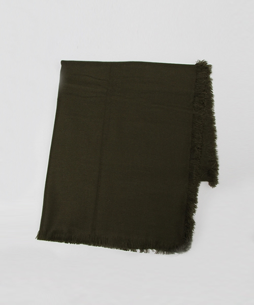 RAGEBLUE（レイジブルー）の「フリンジショールマフラー/570457（マフラー・メンズ・ブラック/グレー系その他/オリーブ・FREE）」の4枚目の写真