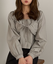 【MAGASIN DE MODE Chou Chou】TNタフタ ビスチェレイヤード風ブラウス XNN