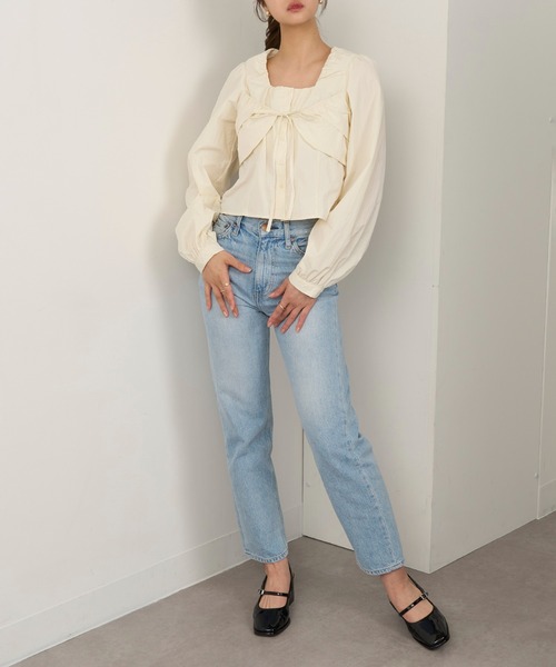MAGASIN DE MODE Chou Chou(マガジンデモードシュシュ)の「【MAGASIN DE MODE Chou Chou】TNタフタ ビスチェレイヤード風ブラウス XNN(シャツ/ブラウス・レディース・ブラック/アイボリー/グレー・FREE)」の18枚目の写真