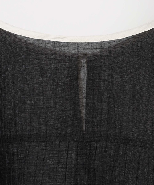 mysty woman（ミスティウーマン）の「バイカラー7分袖ブラウス　320396（シャツ/ブラウス・レディース・ブラック/アイボリー/グレイッシュブルー・FREE）」の16枚目の写真