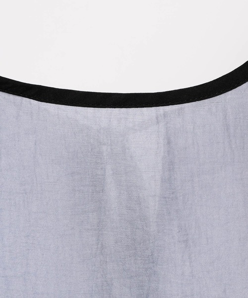 mysty woman（ミスティウーマン）の「バイカラー7分袖ブラウス　320396（シャツ/ブラウス・レディース・ブラック/アイボリー/グレイッシュブルー・FREE）」の17枚目の写真