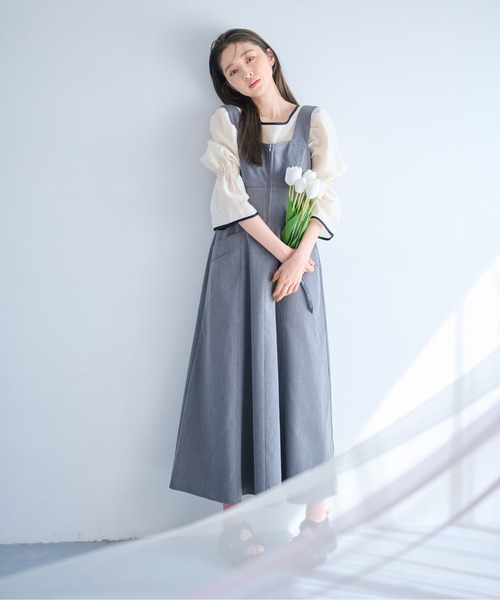 『ピカピカピカソ様』専用 セール】バイカラー7分袖ブラウス 320396（シャツ/ブラウス）｜mysty