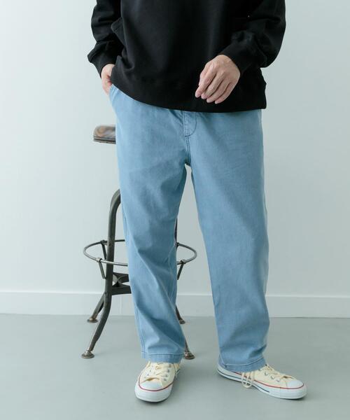 ITEMS URBANRESEARCH（アイテムズ アーバンリサーチ）の「クールタッチ デニムイージーパンツ（その他パンツ・メンズ・ブラック/インディゴブルー/ブルー系その他・MEDIUM/LARGE）」の4枚目の写真