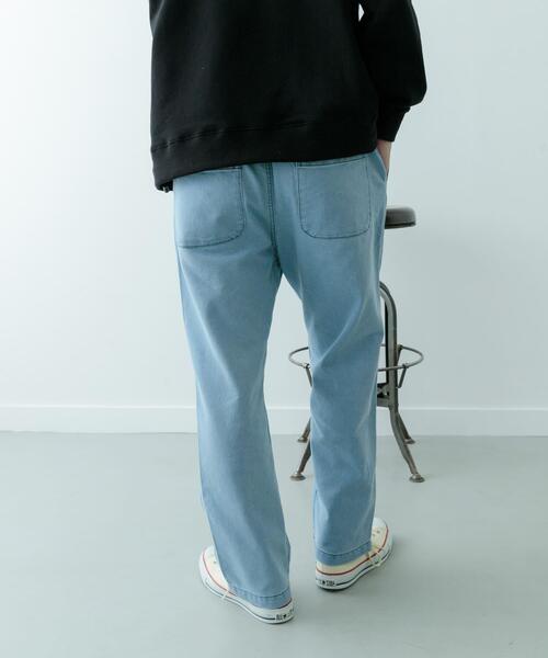 ITEMS URBANRESEARCH（アイテムズ アーバンリサーチ）の「クールタッチ デニムイージーパンツ（その他パンツ・メンズ・ブラック/インディゴブルー/ブルー系その他・MEDIUM/LARGE）」の5枚目の写真