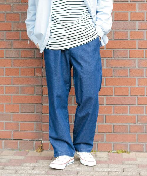 ITEMS URBANRESEARCH（アイテムズ アーバンリサーチ）の「クールタッチ デニムイージーパンツ（その他パンツ・メンズ・ブラック/インディゴブルー/ブルー系その他・MEDIUM/LARGE）」の11枚目の写真