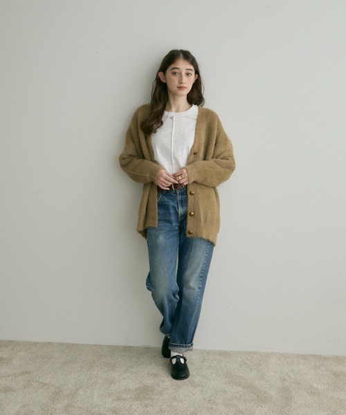 Crisp（クリスプ）の「【ZOZO限定】シャギーオーバーニットカーディガン（カーディガン/ボレロ・レディース・アイボリー/ブラウン/ベージュ/ダークグレー・FREE）」の22枚目の写真