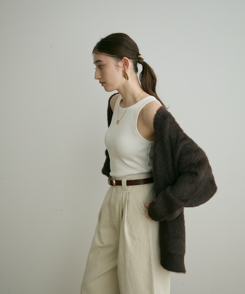 Crisp（クリスプ）の「【ZOZO限定】シャギーオーバーニットカーディガン（カーディガン/ボレロ・レディース・アイボリー/ブラウン/ベージュ/ダークグレー・FREE）」の20枚目の写真