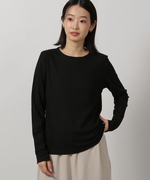 LAKOLE(ラコレ)の「シアーテレコ長袖T / 291829(Tシャツ/カットソー・レディース・イエロー/オフホワイト/ブラック/グレー・FREE)」の3枚目の写真