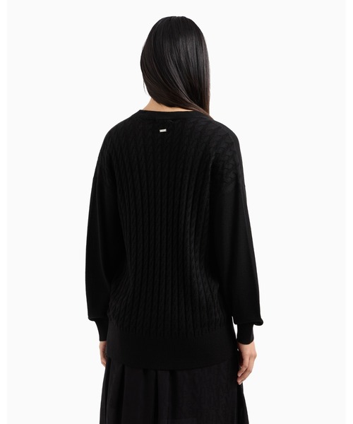 カーディガン 「A|X アルマーニ エクスチェンジ」「オンライン限定」バックケーブルニットカーディガン レディース ARMANI EXCHANGE カーディガン 「A|X アルマーニ エクスチェンジ