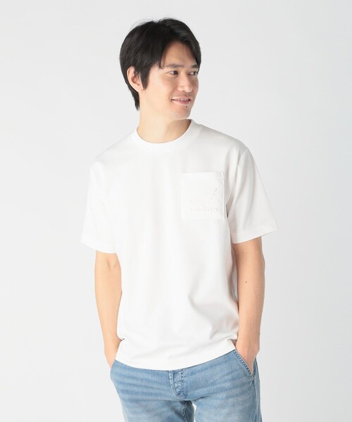 MEN'S BIGI(メンズビギ)の「【HONDA / ホンダ】別注 バイクエンブレムポケットTEE(Tシャツ/カットソー・メンズ・ネイビー/ホワイト・03/02)」の19枚目の写真