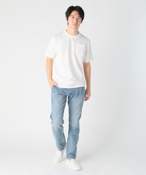 MEN'S BIGI(メンズビギ)の「【HONDA / ホンダ】別注 バイクエンブレムポケットTEE(Tシャツ/カットソー・メンズ・ネイビー/ホワイト・03/02)」の22枚目の写真