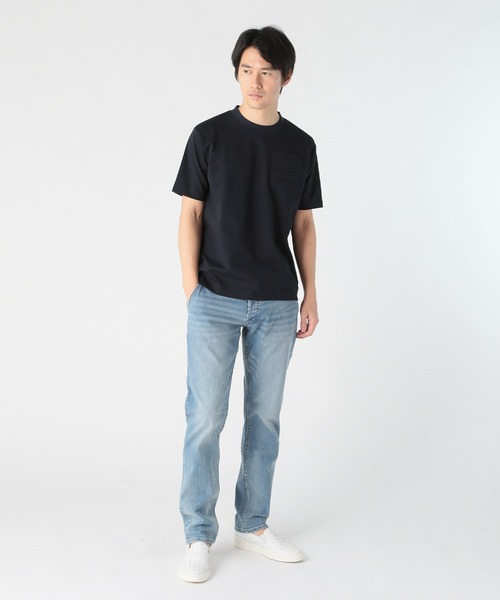 MEN'S BIGI（メンズビギ）の「【HONDA / ホンダ】別注 バイクエンブレムポケットTEE（Tシャツ/カットソー・メンズ・ネイビー/ホワイト・03/02）」の8枚目の写真