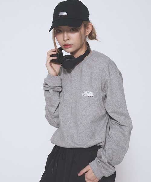 FIRST DOWN（ファーストダウン）の「ロングスリーブ Tシャツ コットンジャージ #1（Tシャツ/カットソー・メンズ・杢グレー/ホワイト/ブラック・XL/L/M）」の3枚目の写真