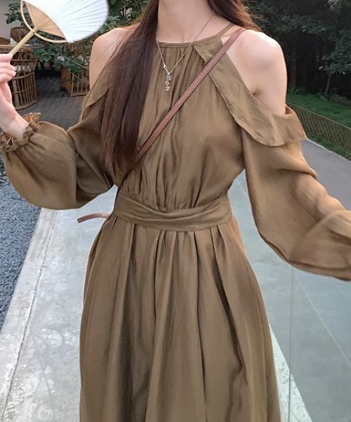 *Ulla Johnson* オープンショルダーフリルワンピース ドレス peony-4.jpg