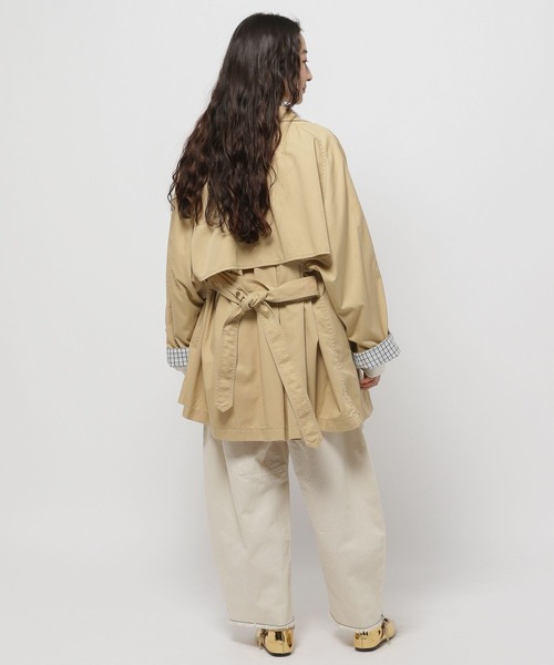niko and...（ニコアンド）の「スタンドトレンチコート（トレンチコート・レディース・ネイビー/ベージュ/カーキ・FREE）」の16枚目の写真