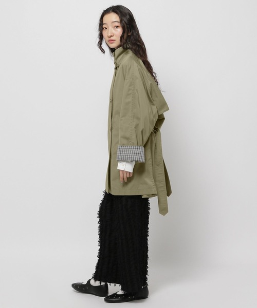niko and...（ニコアンド）の「スタンドトレンチコート（トレンチコート・レディース・ネイビー/ベージュ/カーキ・FREE）」の20枚目の写真