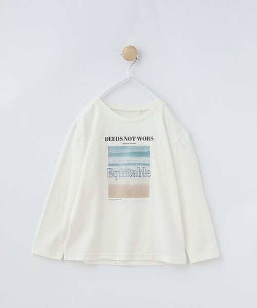THE SHOP TK (ザ ショップ ティーケー )の「【120-150】フォトプリント長袖Tシャツ/洗濯機OK(Tシャツ/カットソー・キッズ・ネイビー/オフホワイト/グリーン系1/ネイビー系・15 /13/14/12)」の2枚目の写真
