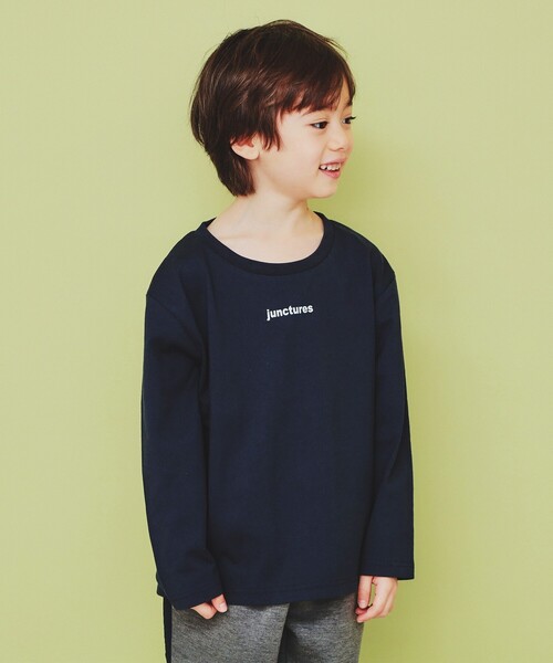 THE SHOP TK (ザ ショップ ティーケー )の「【120-150】フォトプリント長袖Tシャツ/洗濯機OK(Tシャツ/カットソー・キッズ・ネイビー/オフホワイト/グリーン系1/ネイビー系・15 /13/14/12)」の5枚目の写真
