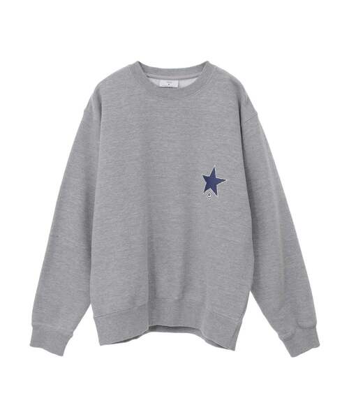 CONVERSE TOKYO（コンバーストウキョウ）の「PIGMENT DYE FLOWER LOGO SWEAT（スウェット・レディース・グレー/ピンク/ブラック・MEDIUM/SMALL）」の8枚目の写真