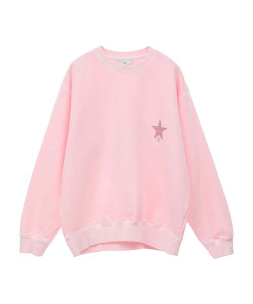 CONVERSE TOKYO（コンバーストウキョウ）の「PIGMENT DYE FLOWER LOGO SWEAT（スウェット・レディース・グレー/ピンク/ブラック・MEDIUM/SMALL）」の12枚目の写真