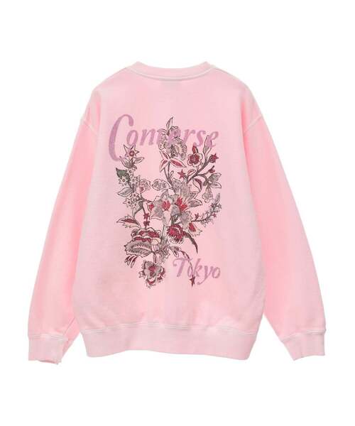 CONVERSE TOKYO（コンバーストウキョウ）の「PIGMENT DYE FLOWER LOGO SWEAT（スウェット・レディース・グレー/ピンク/ブラック・MEDIUM/SMALL）」の13枚目の写真
