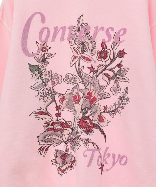CONVERSE TOKYO（コンバーストウキョウ）の「PIGMENT DYE FLOWER LOGO SWEAT（スウェット・レディース・グレー/ピンク/ブラック・MEDIUM/SMALL）」の17枚目の写真