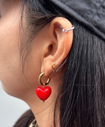 Casselini | Casselini(キャセリーニ)ハートフープピアス(ピアス（両耳用）)