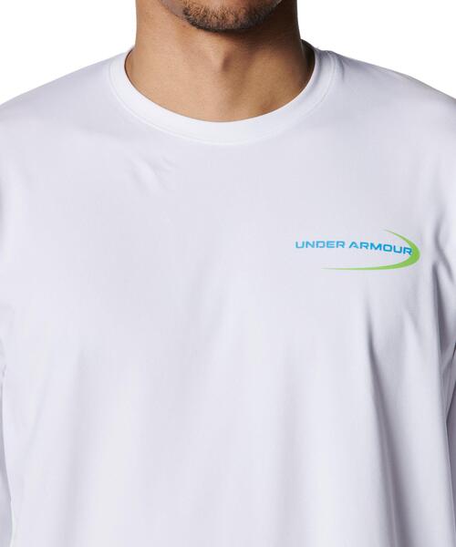UNDER ARMOUR（アンダーアーマー）の「UAモチベート グラフィック ロングスリーブ Tシャツ（トレーニング/メンズ）（Tシャツ/カットソー・メンズ・ホワイト・3XL/L/S/M/XL/2XL/4XL/5XL）」の4枚目の写真