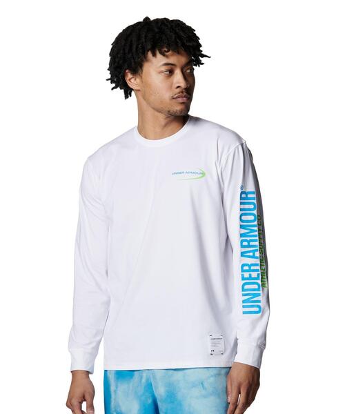 UNDER ARMOUR（アンダーアーマー）の「UAモチベート グラフィック ロングスリーブ Tシャツ（トレーニング/メンズ）（Tシャツ/カットソー・メンズ・ホワイト・3XL/L/S/M/XL/2XL/4XL/5XL）」の9枚目の写真