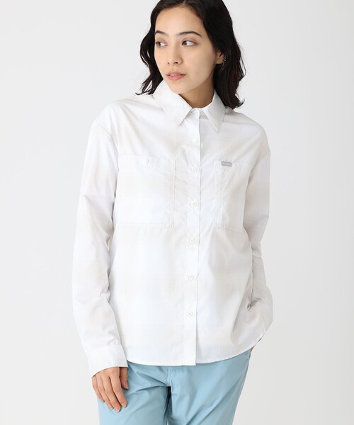 ブラウス シャツ Columbia／ウィメンズシルバーリッジユーティリティパターン ロングスリーブシャツ／コロンビア／吸湿・速乾／UVカット／長袖シャ Columbia／ウィメンズシルバーリッジユーティリティパターン