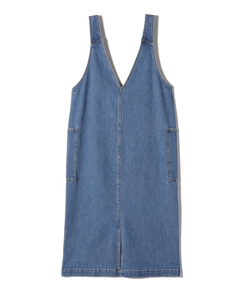 SHIPS Colors(シップス カラーズ)の「SHIPS Colors:〈洗濯機可能〉デニム ジャンパースカート(ワンピース・レディース・ネイビー/ブルー・ONE SIZE)」の5枚目の写真