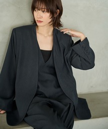 meilmada（メイルマダ）の「ノーカラーツイルジャケット（ノーカラージャケット）」