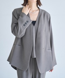 《追加》ノーカラーツイルジャケット