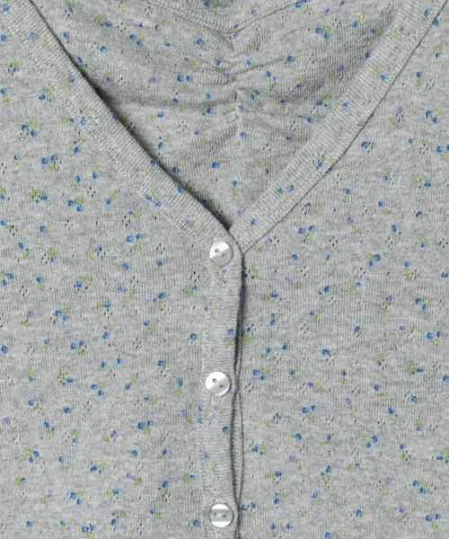 Heather（ヘザー）の「花柄カーディガン/キャミ2P　327078（アンサンブル・レディース・ホワイト系その他/グレー系その他/ブラック系その他・FREE）」の4枚目の写真