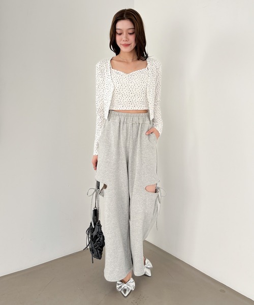 Heather（ヘザー）の「花柄カーディガン/キャミ2P　327078（アンサンブル・レディース・ホワイト系その他/グレー系その他/ブラック系その他・FREE）」の21枚目の写真