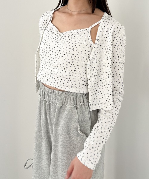 Heather（ヘザー）の「花柄カーディガン/キャミ2P　327078（アンサンブル・レディース・ホワイト系その他/グレー系その他/ブラック系その他・FREE）」の18枚目の写真