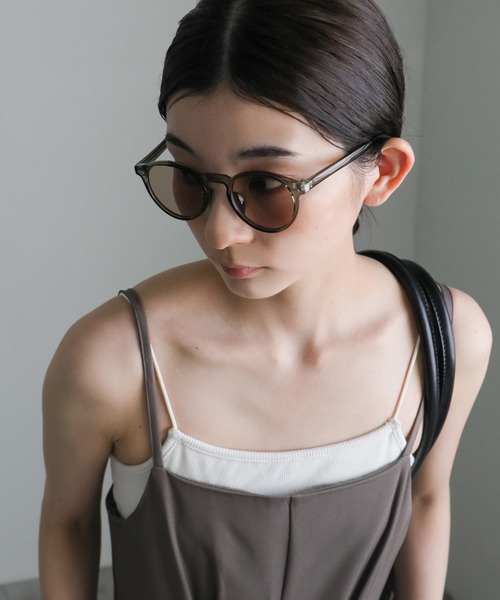 select MOCA（セレクトモカ）の「ボストンUVサングラス（サングラス・レディース・ブラウン/クリア/ブラック・FREE）」の2枚目の写真