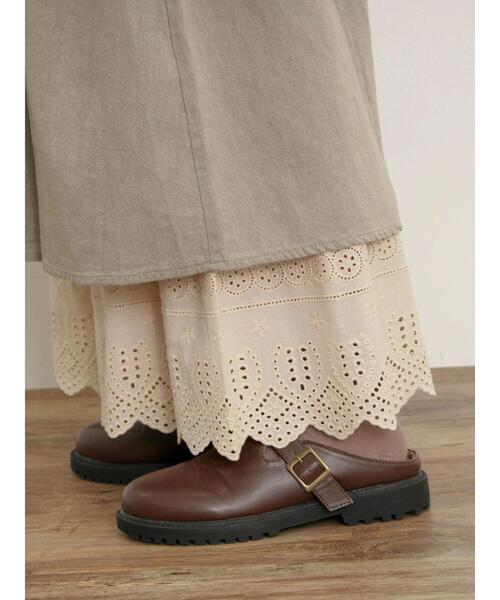 カットワークペチパンツ セール】 カット切替ペチパンツ（オフホワイト/ブラック