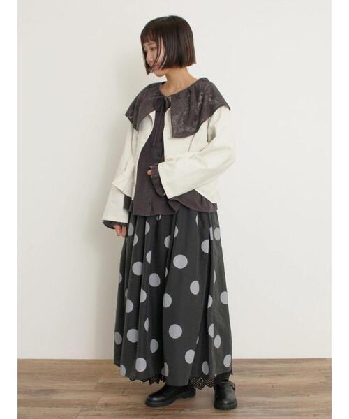 Samansa Mos2（サマンサ モスモス）の「カット切替ペチパンツ（その他パンツ・レディース・ブラック/オフホワイト/ベージュ・F）」の19枚目の写真