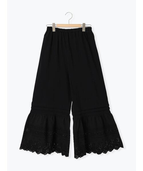 Samansa Mos2（サマンサ モスモス）の「カット切替ペチパンツ（その他パンツ・レディース・ブラック/オフホワイト/ベージュ・F）」の5枚目の写真